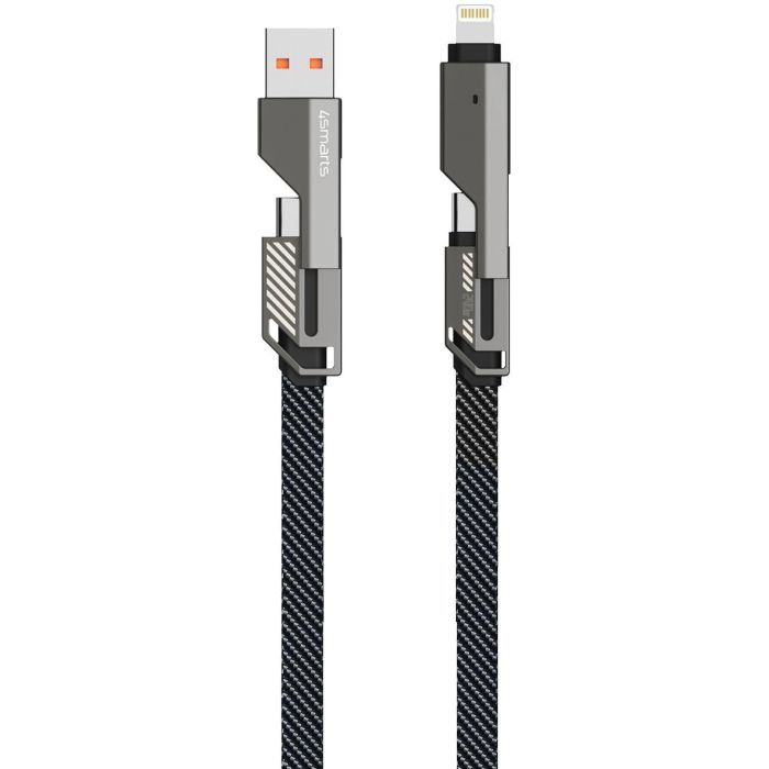 4smarts USB-C Kabel ComboCord Flat 240W. 1.5m + Keyring Kabel 3