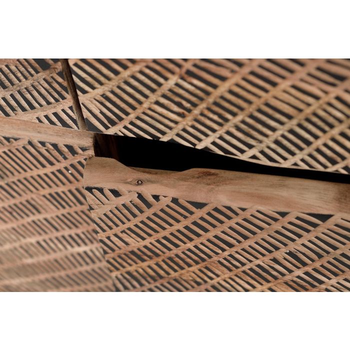 GINER Y COLOMER - Buffet 4 portes en acacia massif avec pattes en métal - Finition naturelle patinée - Dimensions : 200 x 90 x 40 cm 2