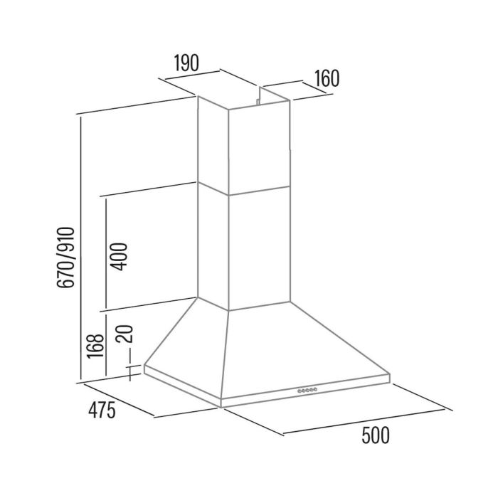Hotte standard Cata VK5000X Acier 6 Hotte standard Cata VK5000X Acier 6