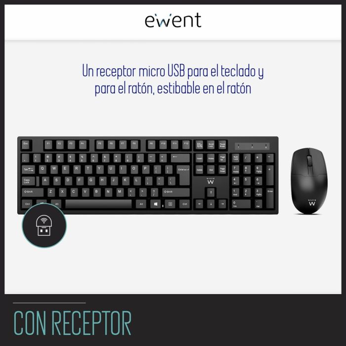 Clavier Ewent EW3281 Noir Espagnol Qwerty QWERTY 4
