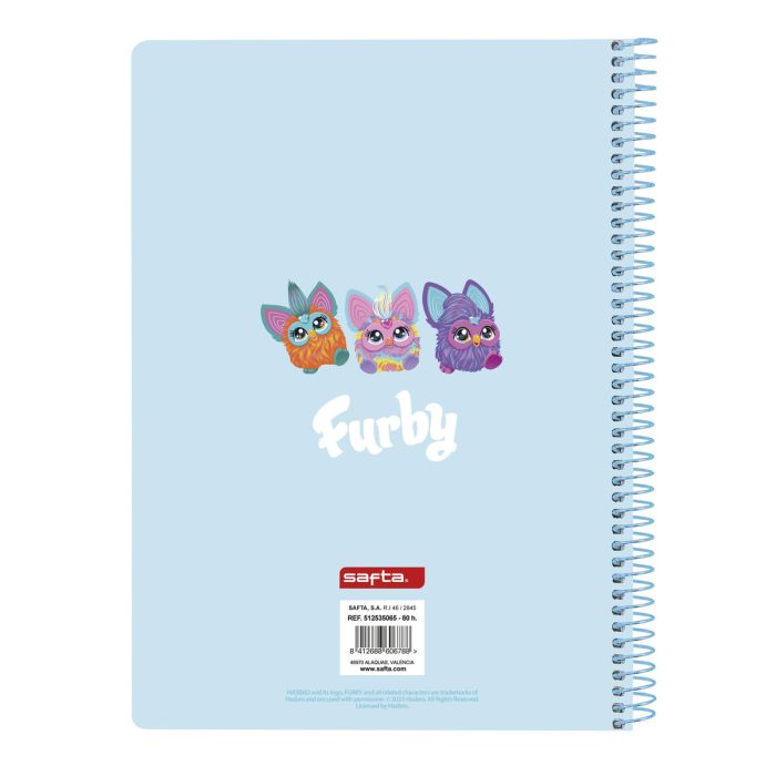 Carnet Furby Bleu ciel A5 80 Volets 1