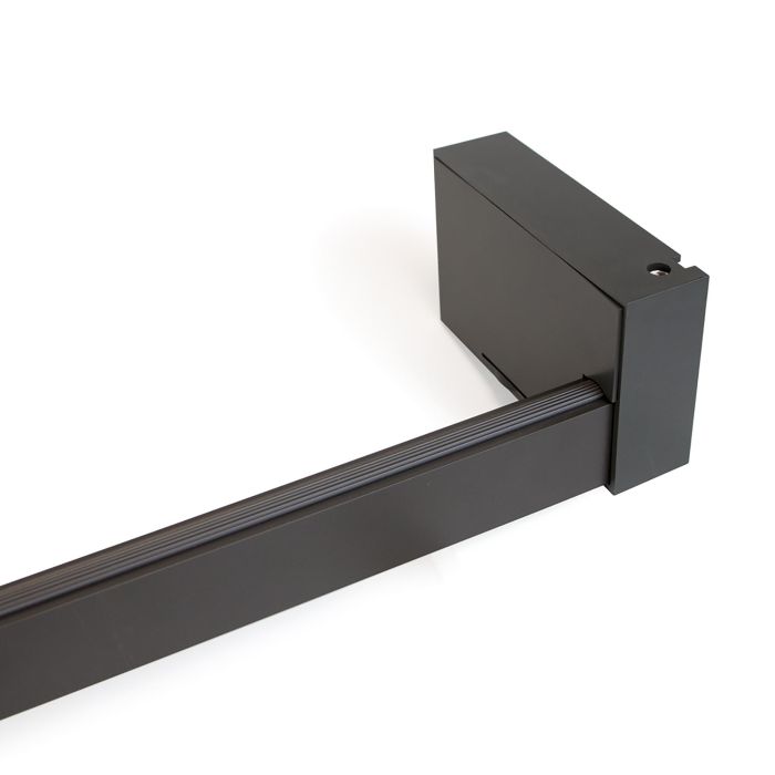 Emuca barre de penderie pour armoire Castor avec lumière LED, batterie amovible et détecteur de mouvement, 708, Peint en moka 4