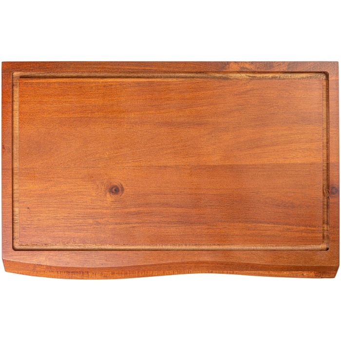 Planche a découper Anti-dérapante - STYLE DE VIE - Acacia - Avec gouttiere et poignée - 50 x 35 x 3 cm 2