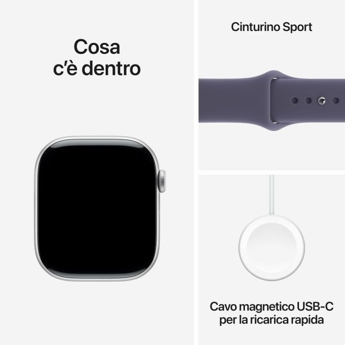 Montre intelligente Apple MEVA4QL/A Argenté 46 mm 4 Montre intelligente Apple MEVA4QL/A Argenté 46 mm 4