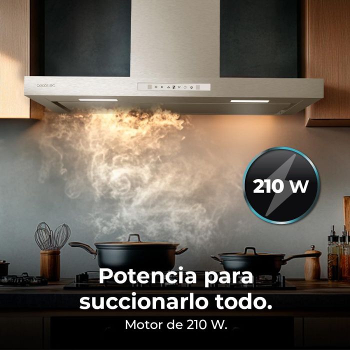 Hotte Conventionnelle Cecotec Bolero Flux TT 908000 Slim 90 cm Blanc A++ 3 vitesses 18