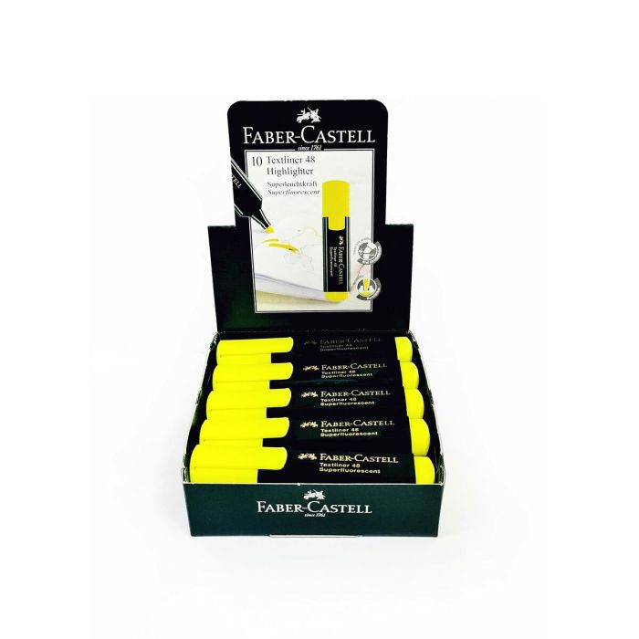 Surligneur Faber-Castell TEXTLINER 48 Jaune (10 Unités) 1 Surligneur Faber-Castell TEXTLINER 48 Jaune (10 Unités) 1