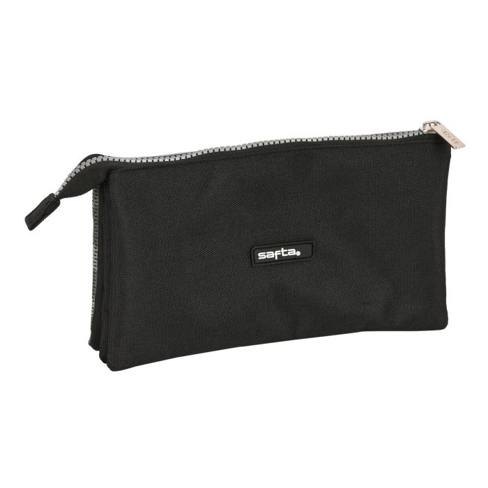 Trousse d'écolier Safta Stone Noir 22 x 12 x 3 cm 2 Trousse d'écolier Safta Stone Noir 22 x 12 x 3 cm 2