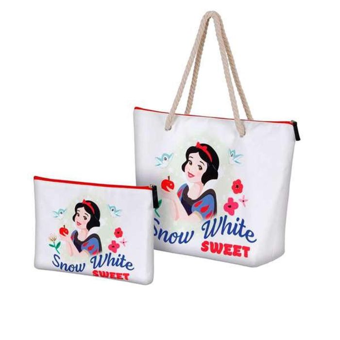 Sac de plage Disney Princess Blanc 37 x 52 x 17 cm 6