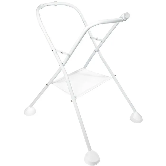Beaba - Support de pied pour baignoire Camélé'O - Support réglable et pliable, blanc, avec tuyau de vidange et zone de rangement textile Beaba - Support de pied pour baignoire Camélé'O - Support réglable et pliable, blanc, avec tuyau de vidange et zone de rangement textile
