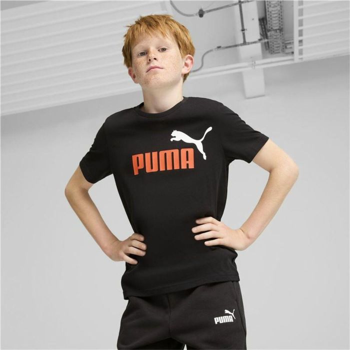 T shirt à manches courtes Enfant Puma Essentials+ 2 Col Logo 060-caramel 1