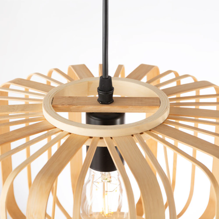 Lampe Suspendue Linjiang SKD-P80110 Rotin Naturel Boho-Chic Douille E27 5 Lampe Suspendue Linjiang SKD-P80110 Rotin Naturel Boho-Chic Douille E27 5