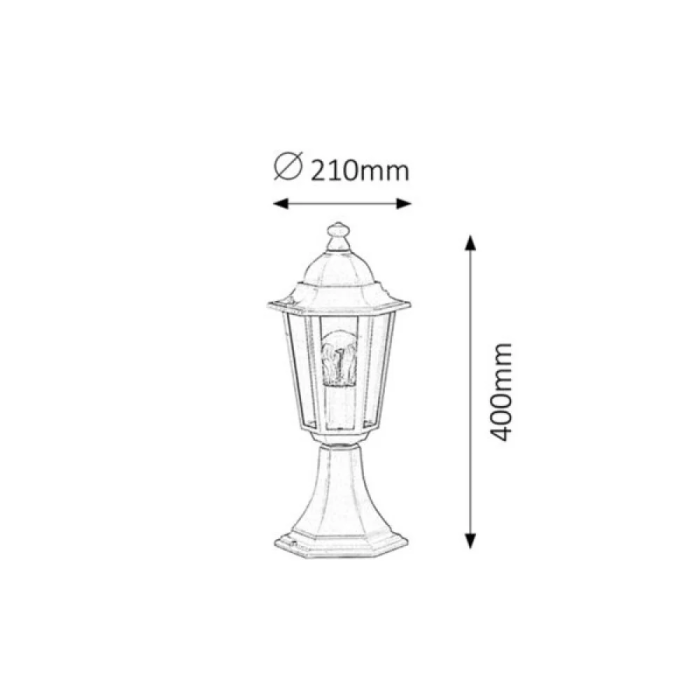RABALUX Lampe de Sol Extérieur "Velence" Classique Blanc Métal IP43 1xE27 RAB-8205 1