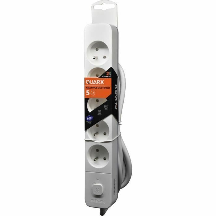 Multiprise 5 Prises avec Interrupteur QUARX (3 m)