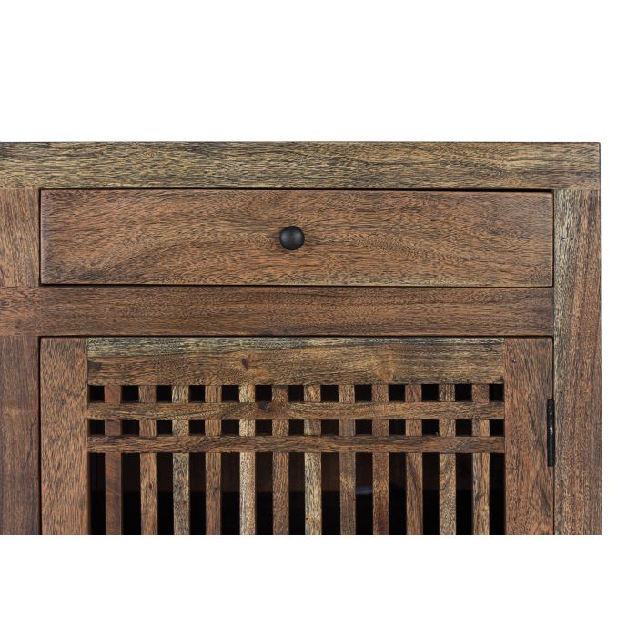 GINER Y COLOMER Buffet en Acacia 180 cm avec 3 Portes et 3 Tiroirs - Meuble de Rangement Marron et Noir en Bois Massif et Métal 4 GINER Y COLOMER Buffet en Acacia 180 cm avec 3 Portes et 3 Tiroirs - Meuble de Rangement Marron et Noir en Bois Massif et Métal 4