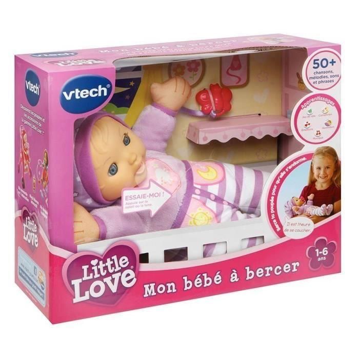 VTECH - Little Love - Mon Bébé a Bercer - Poupée Interactive Rose - Des 12 mois 3 VTECH - Little Love - Mon Bébé a Bercer - Poupée Interactive Rose - Des 12 mois 3