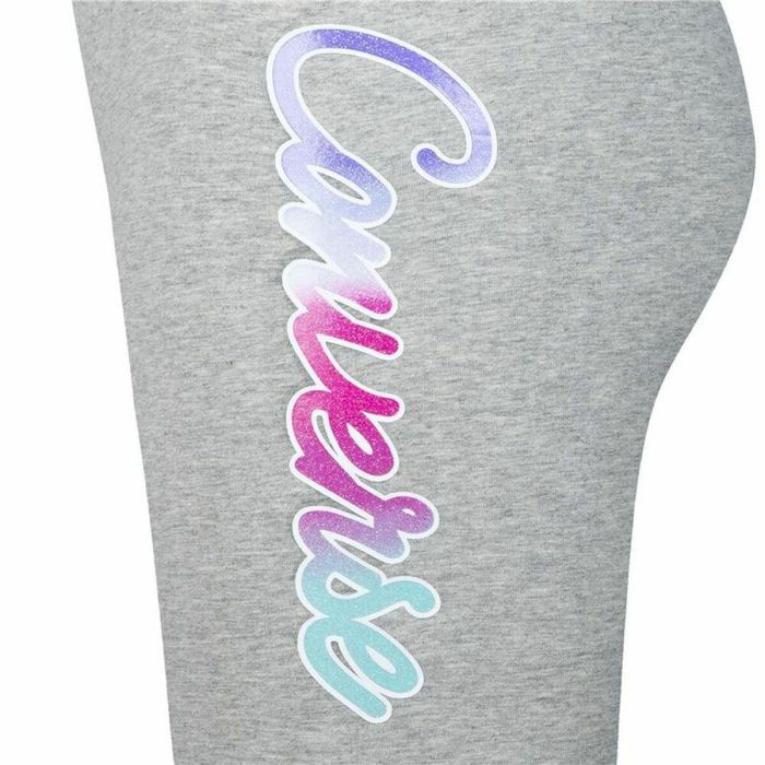Leggings de Sport pour Enfants Script Glitter High Converse Rise Biker Little Gris clair 2 Leggings de Sport pour Enfants Script Glitter High Converse Rise Biker Little Gris clair 2