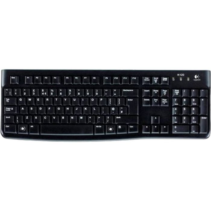 Clavier Logitech K120 Noir Espagnol Qwerty (10 Unités) 1