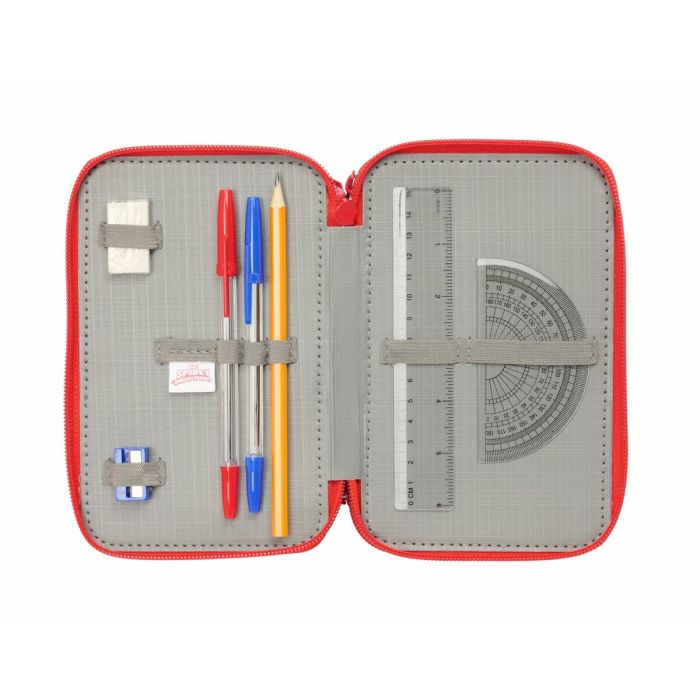 Pochette à crayons triple Spidey Bleu 12,5 x 19,5 x 5,5 cm 37 Pièces 8