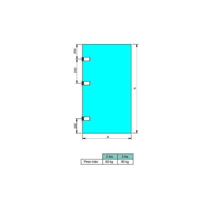 Emuca Charnière pour porte en verre avec garniture, charnière horizontale avec embout de 40mm, pour porte de 8-12mm, aluminium et acier, peinte en noir 4 Emuca Charnière pour porte en verre avec garniture, charnière horizontale avec embout de 40mm, pour porte de 8-12mm, aluminium et acier, peinte en noir 4