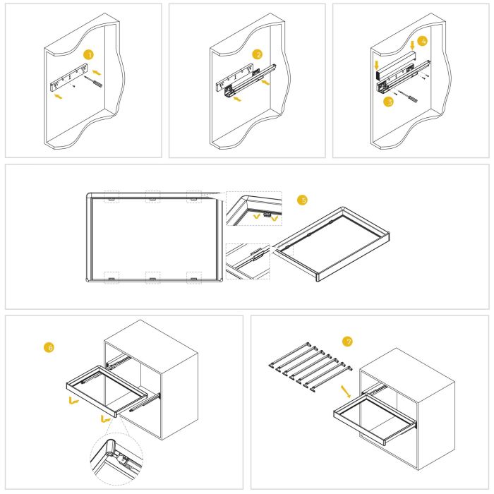 Emuca Kit de porte-pantalon à 7tringles et rack ajustable Quartz pour armoires, glissières extension totale et à fermeture douce, Module 90cm, Finition Titane 12