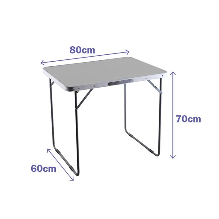 Marbueno Table Pliante Acier D16 Assortie Camping et Plage 80X60X70 cm 10029 1