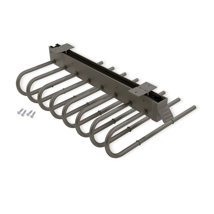 Emuca Porte-pantalons extractible, Gauche, Acier et Plastique, Titane 0 Emuca Porte-pantalons extractible, Gauche, Acier et Plastique, Titane 0