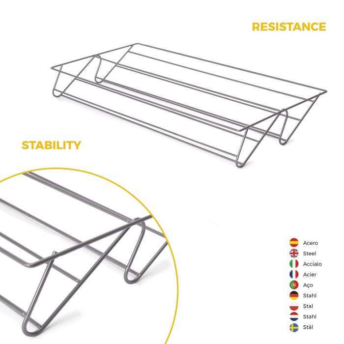 Emuca Kit tiroir à chaussures et rack ajustable Quartz pour armoires, glissières extension totale et à fermeture douce, Module 90cm, Finition Titane 7