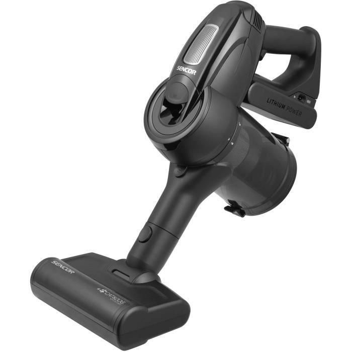 Sencor SVC 8776BK Aspirateur balai sans fil 4-en-1 400 W avec batterie Li-ion 50 min, brosse motorisée LED et filtre HEPA - Noir