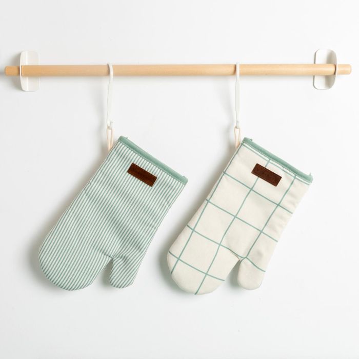 Set Delantal y 2 Manoplas Cocina Okapi Due Vinthera 60x75 cm-18x28 cm 1