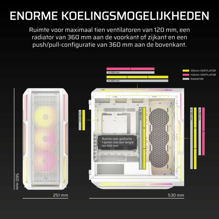 Boîtier ATX semi-tour Corsair Blanc 12