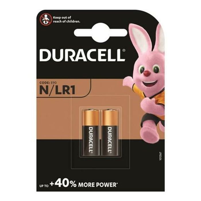 Piles Alcalines DURACELL LR1 2 Pièces (10 Unités) 1