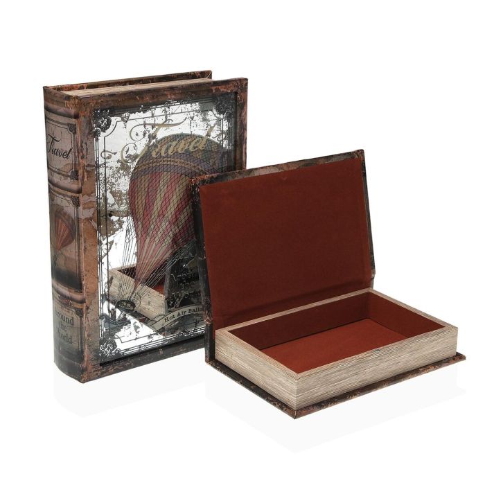 Boîte Décorative Versa Toile Bois MDF Globe terrestre 0 Boîte Décorative Versa Toile Bois MDF Globe terrestre 0