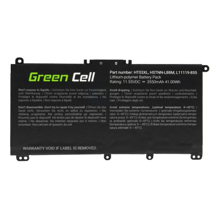 Batterie pour Ordinateur Portable Green Cell HP163 Noir 3400 mAh 2