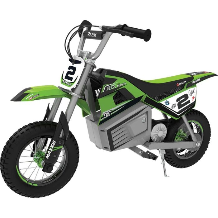Scooter électrique pour Enfants Razor Dirt Rocket SX350 McGrath Blanc Noir Vert Gris