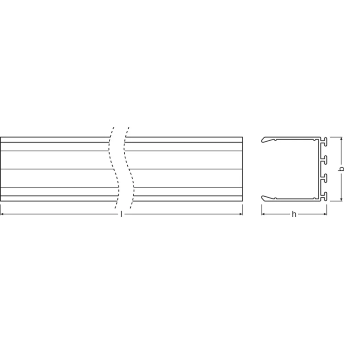 Ledvance LVE-4058075278165 PW03/U/26X26/14/1 1M Tiras LED Profil Ancho pour éclairage intérieur général, aluminium 1