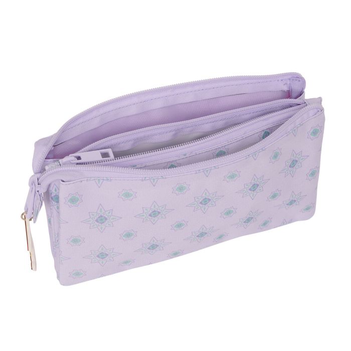 Trousse Fourre-Tout Triple Wish Lila 22 x 12 x 3 cm 2