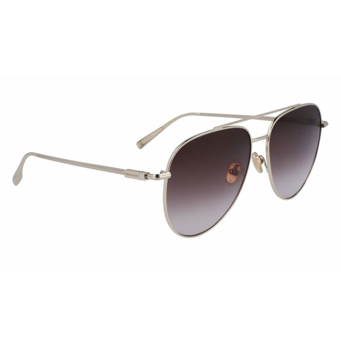 Lunettes de soleil Homme Salvatore Ferragamo SF308S-6115703 Doré Ø 61 mm 1 Lunettes de soleil Homme Salvatore Ferragamo SF308S-6115703 Doré Ø 61 mm 1