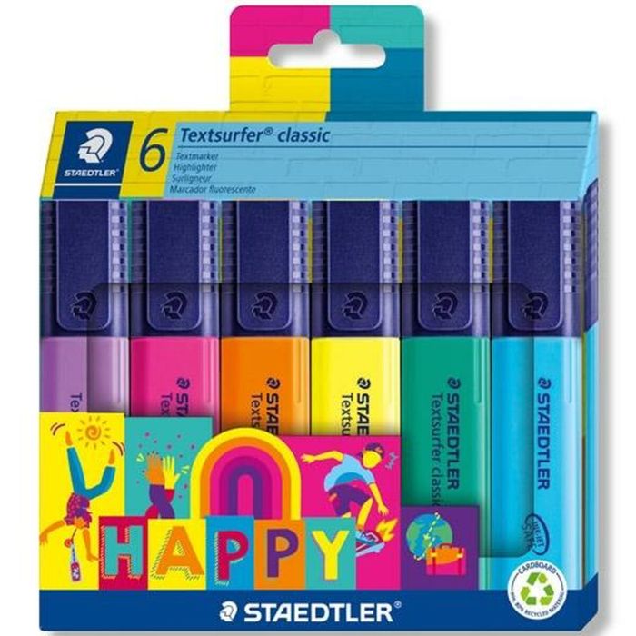 Ensemble de Marqueurs Fluorescents Staedtler Textsurfer Classic Happy Line (10 Unités) 1 Ensemble de Marqueurs Fluorescents Staedtler Textsurfer Classic Happy Line (10 Unités) 1