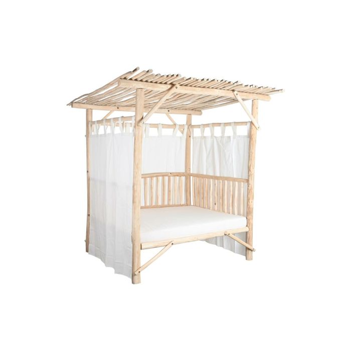 Lit de jardin DKD Home Decor Blanc Naturel 200 x 180 x 200 cm 1