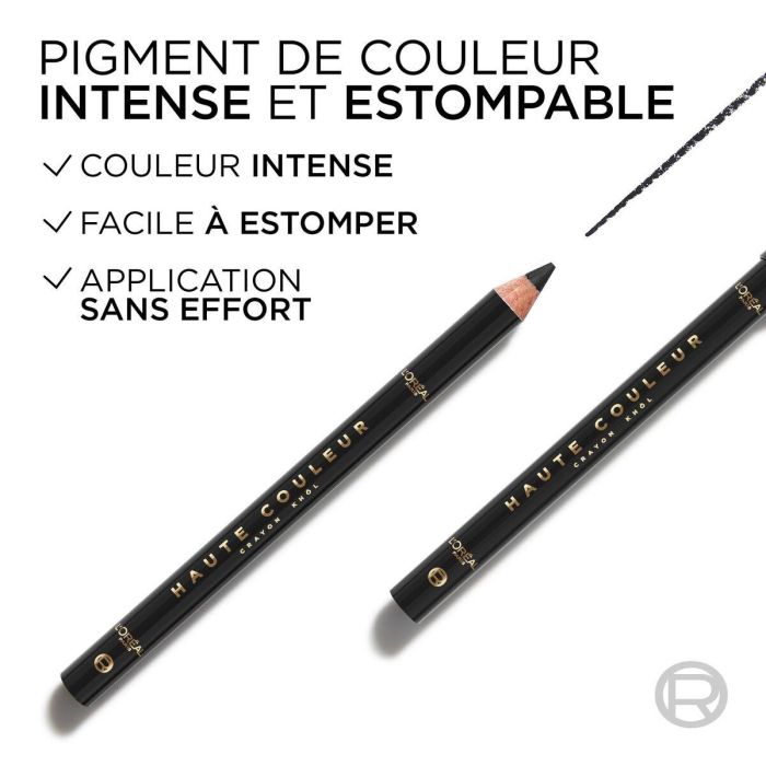 Crayon pour les yeux L'Oreal Make Up HAUTE COULEUR Noir (1 Unité) 3