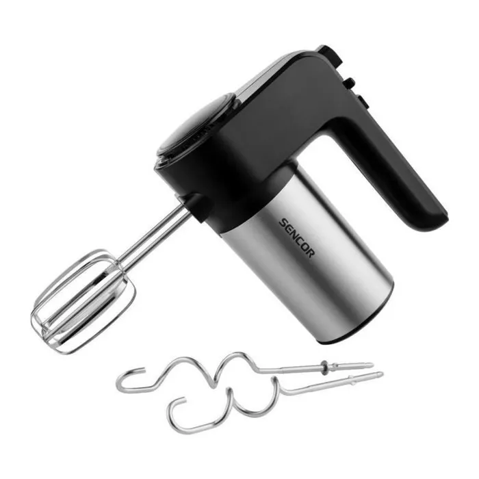 Sencor SHM 5207 Batteur électrique avec 2 Fouets et 2 Crochets à Pâte, 400 W, Vitesses Variables et Turbo