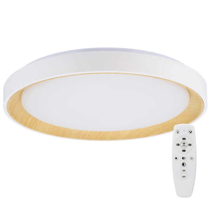 Plafonnier LED Décoratif 40W CCT 3000-6000K (Lumière Réglable) avec Télécommande, Blanc 0
