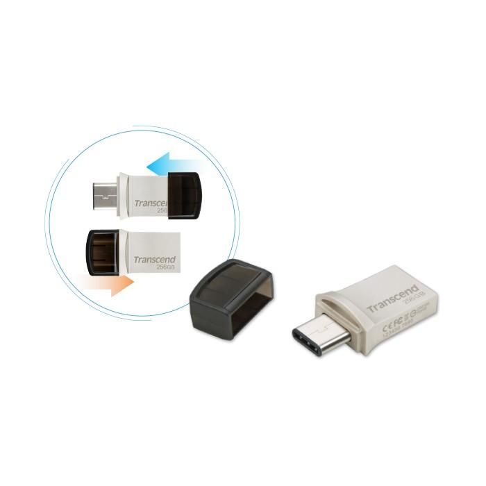 STICK 256GB TRANSCEND JetFlash USB3.1.Pen Drive.OTG Type-A&C.Silver 6 STICK 256GB TRANSCEND JetFlash USB3.1.Pen Drive.OTG Type-A&C.Silver 6