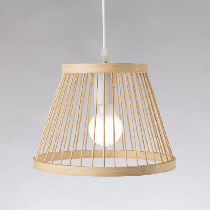 Lampe Suspendue Bielsko-Biala Rotin Style Naturel Boho-Chic Douille E27 SKD-P80101 0