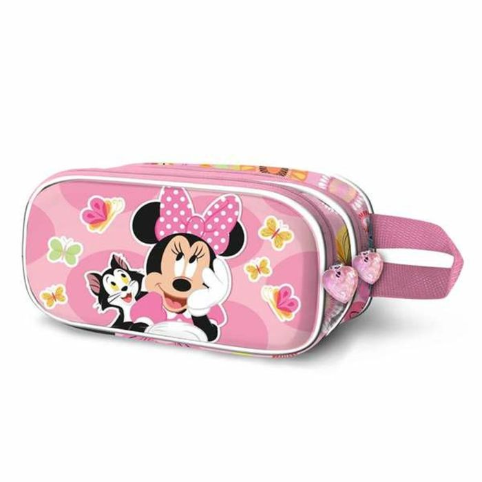 Trousse Fourre-Tout Double Minnie Mouse Kitten Rose 22 x 8 x 9,5 cm 3D