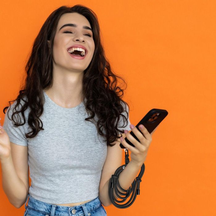 Cordon pour téléphone mobile Muvit for Change Noir 6