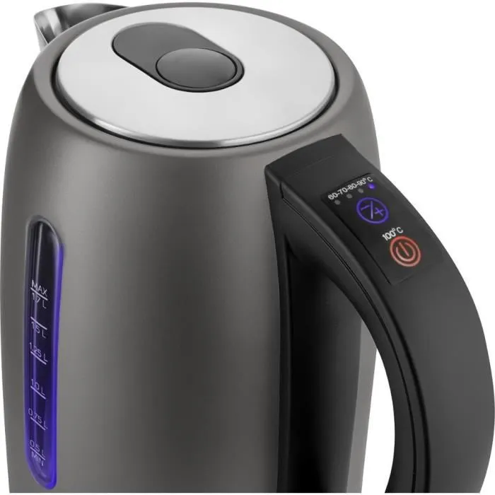 Sencor SWK 7708BK Bouilloire électrique 1.7L, 2150 W, 5 Températures Réglables 60-100°C, Maintien au Chaud 2H, Anti-Gouttes, Filtre Anti-Calcaire Sencor SWK 7708BK Bouilloire électrique 1.7L, 2150 W, 5 Températures Réglables 60-100°C, Maintien au Chaud 2H, Anti-Gouttes, Filtre Anti-Calcaire