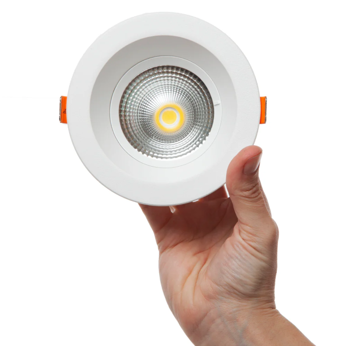 Downlight LED Rond 9W 1260Lm 6000K Anti-Éblouissement UGR19 IP20 Aluminium Blanc 118mm x 60mm [HO-DL-AD-COB-9W-CW] 2