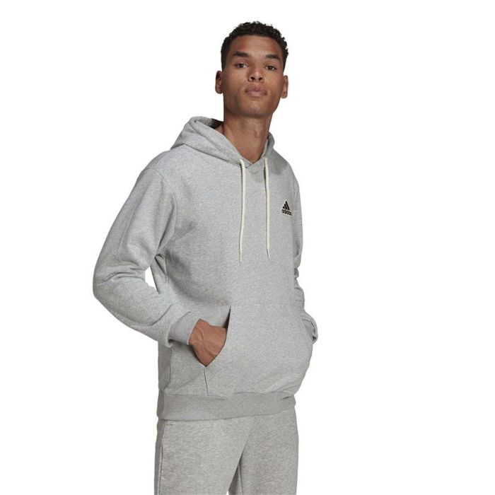 Sweat à capuche homme Adidas Essentials Feelcomfy M Gris clair 3