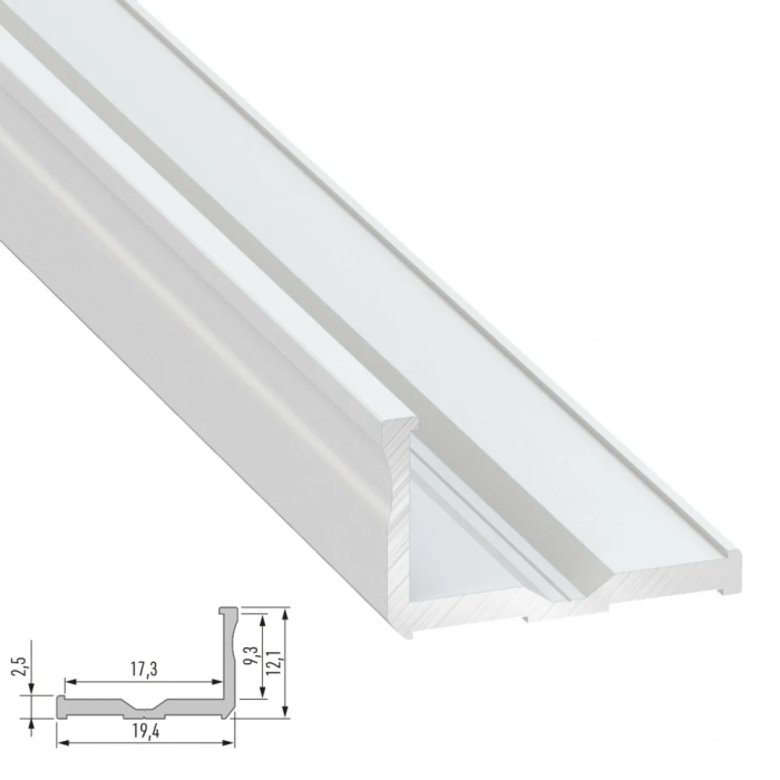 Profilé Aluminium Type E 2,02M - Brut 1